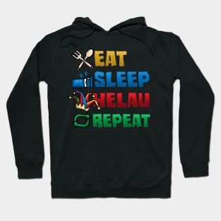 Eat Sleep Helau Repeat I Faschingsumzug design Hoodie